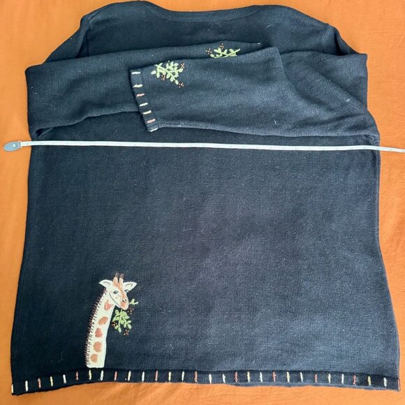 RARE The Quacker Factory Giraffe Beaded Button Cardigan Sweater, Size 1X - Picture 11 of 13